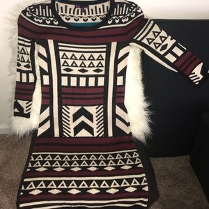 Medium length BURGUNDY CREME DRESS 😍